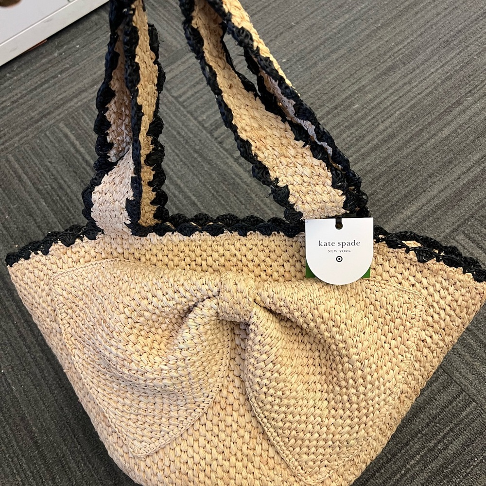 Kate Spade Tan Woven Tote Bag TARGET COLLABORATION